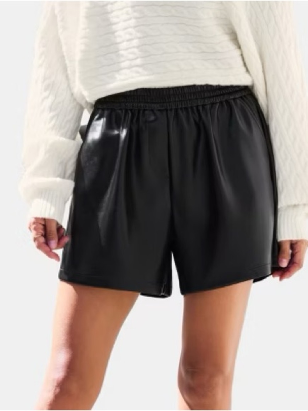NWT - A New Day Black Faux Leather Relaxed Women’s Shorts